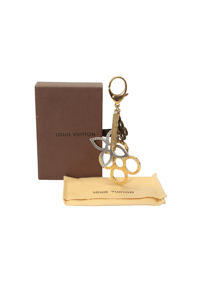 Chaveiro Louis Vuitton LV Facettes Dourado Original - CDIO3