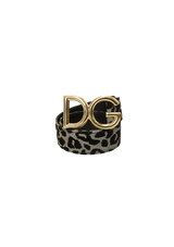 LEATHER ANIMAL PRINT BELT