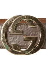 GUCCISSIMA INTERLOCKING G LOGO BELT