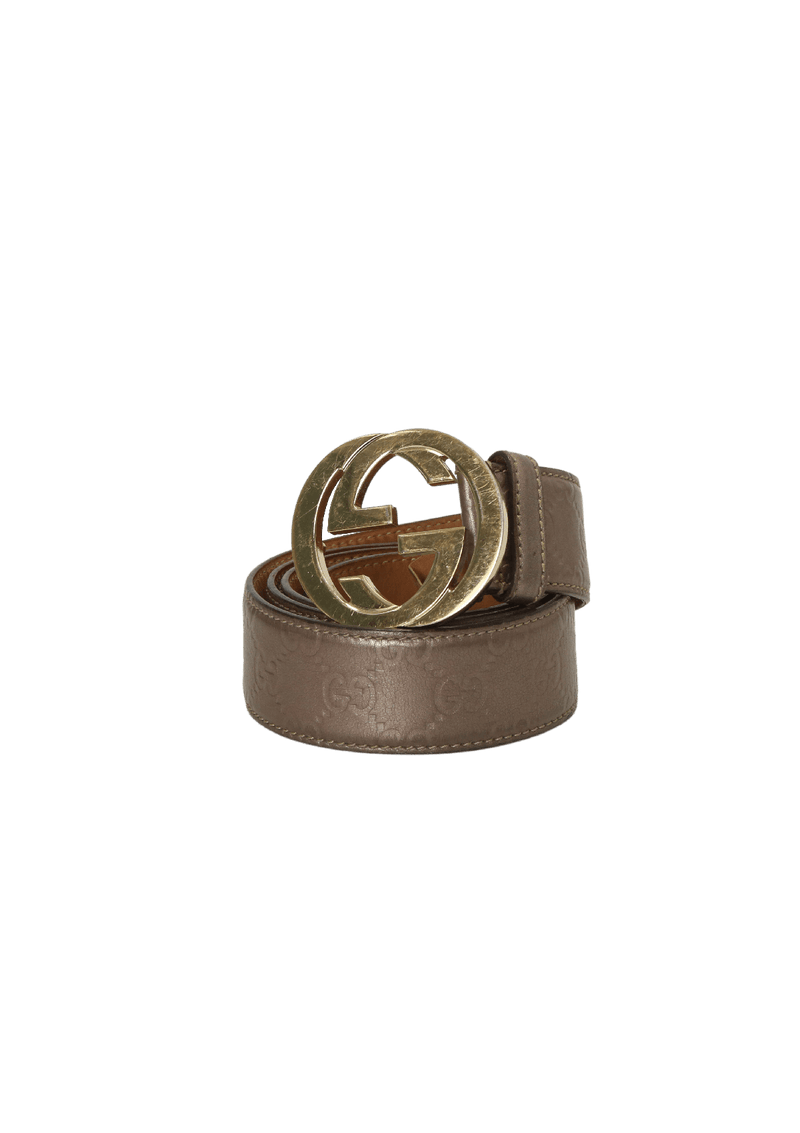 GUCCISSIMA INTERLOCKING G LOGO BELT