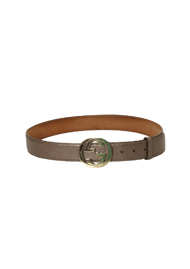 GUCCISSIMA INTERLOCKING G LOGO BELT