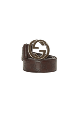 GUCCISSIMA INTERLOCKING G LOGO BELT