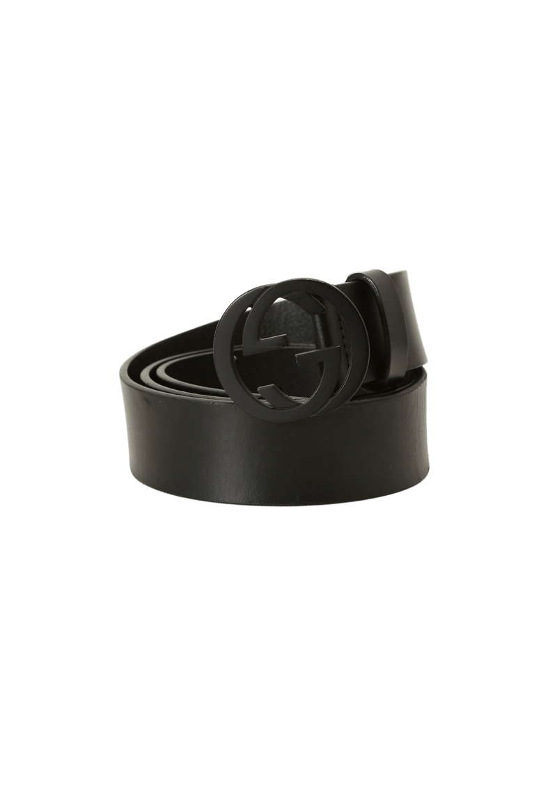 INTERLOCKING G LOGO LEATHER BELT