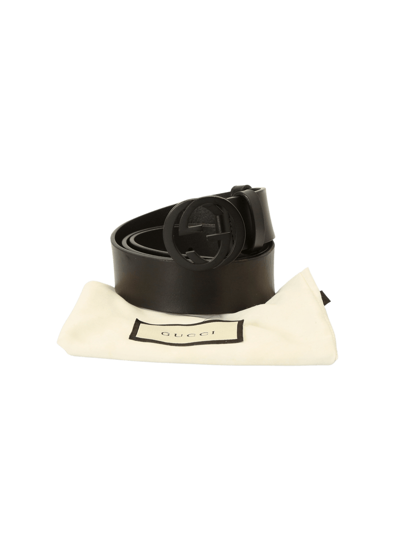 INTERLOCKING G LOGO LEATHER BELT