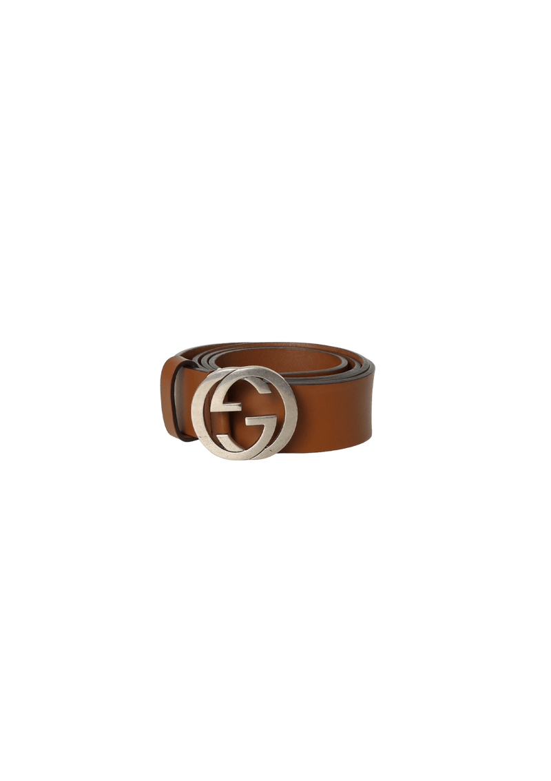 INTERLOCKING G LOGO LEATHER