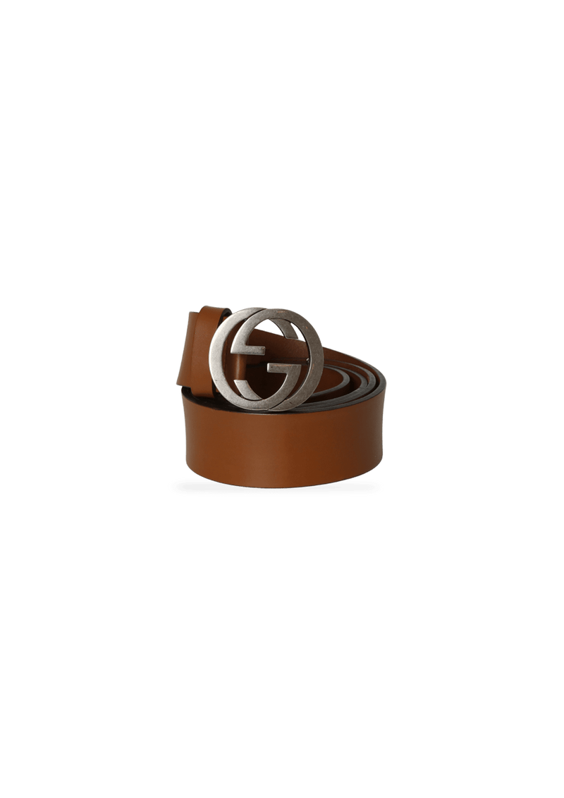 INTERLOCKING G LOGO LEATHER