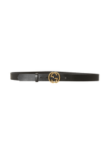 STUDDED INTERLOCKING G LOGO LEATHER