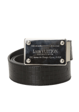 DAMIER EMBOSSED INVENTEUR REVERSIBLE BELT 85