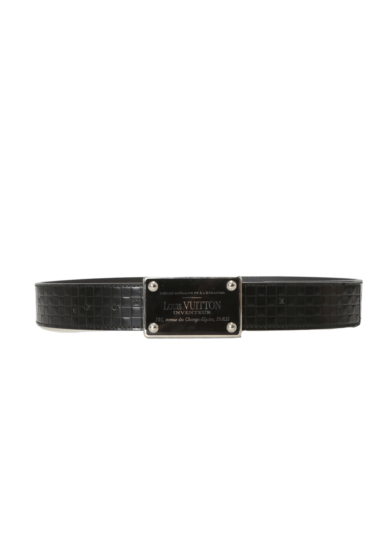 DAMIER EMBOSSED INVENTEUR REVERSIBLE BELT 85