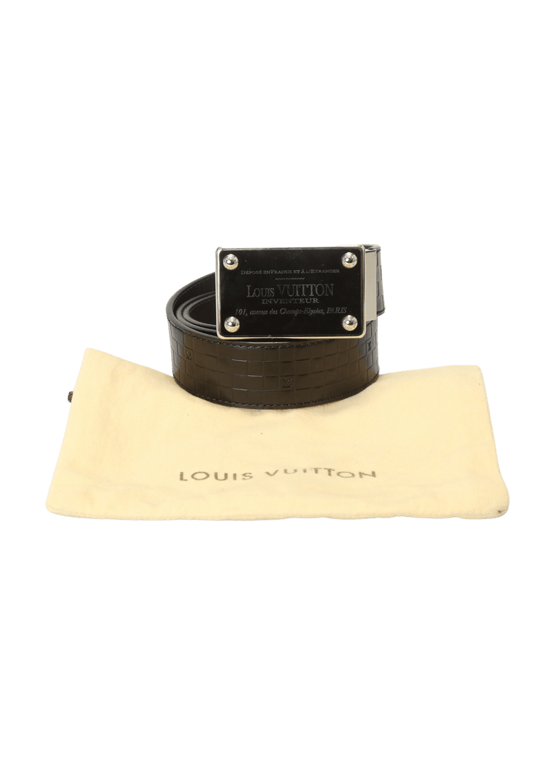 DAMIER EMBOSSED INVENTEUR REVERSIBLE BELT 85