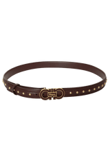 STUDDED GANCINI LOGO BELT