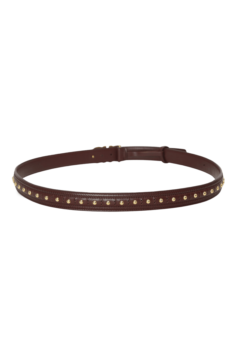 STUDDED GANCINI LOGO BELT