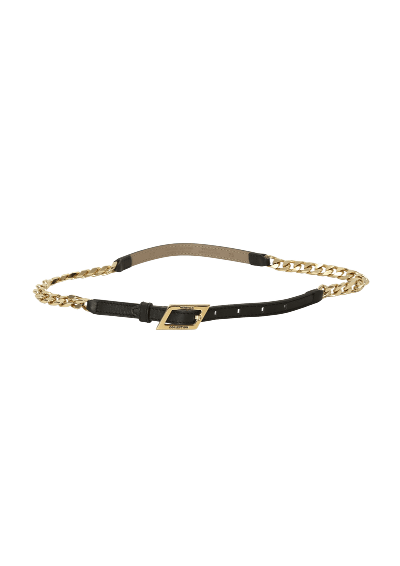 LEATHER CHAIN LINK BELT