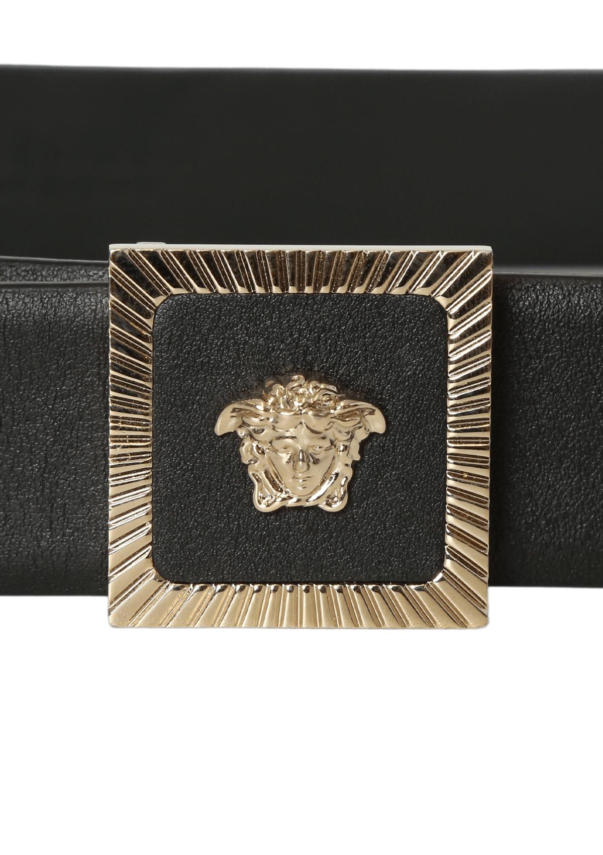 Cinto Versace Skinny Leather Medusa Belt Preto – Gringa
