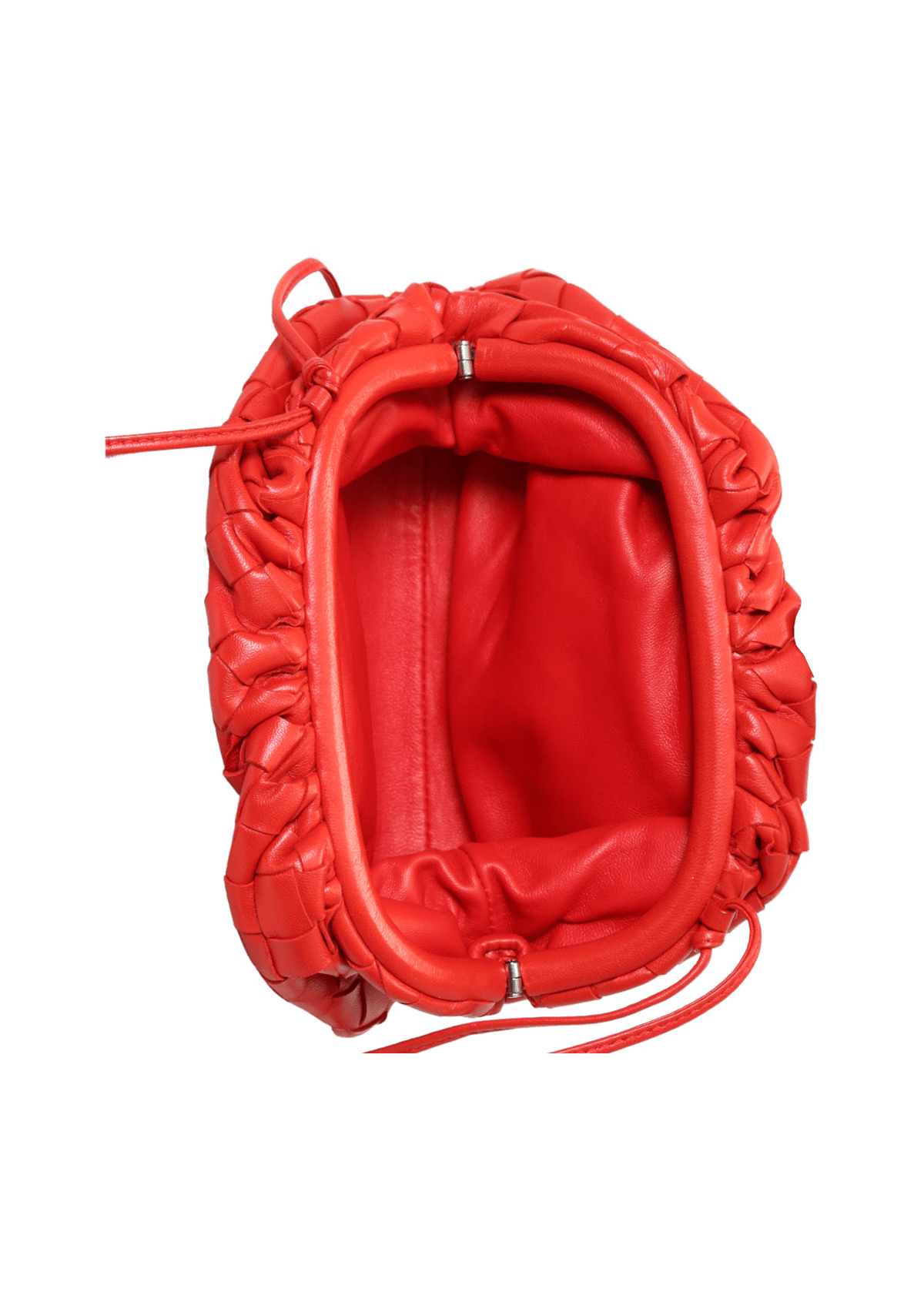 Bolsa Bottega Veneta The Mini Pouch Vermelha Original – Gringa