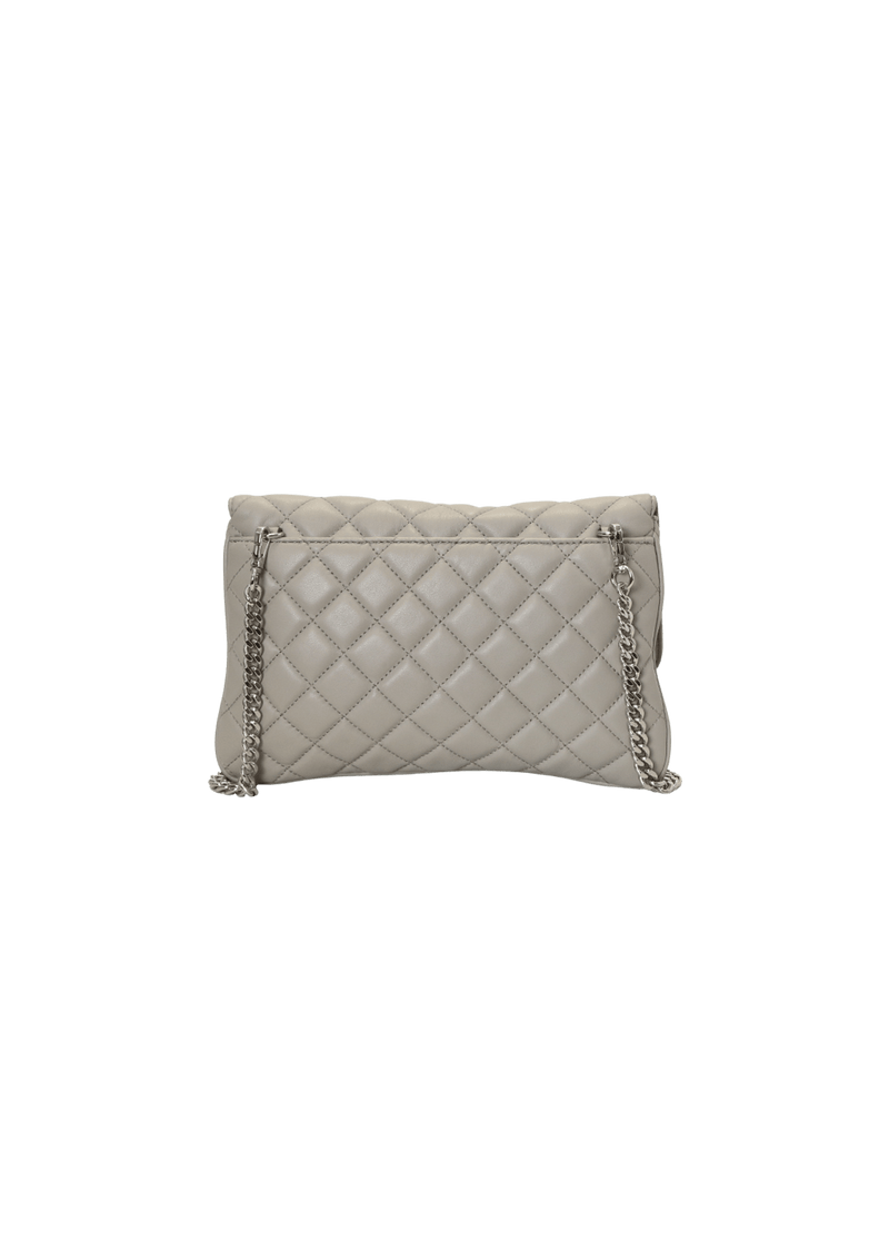 LEATHER FLAP CLUTCH