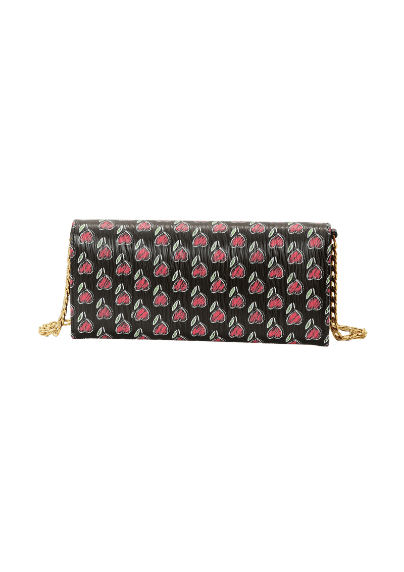 SAFFIANO PRINTED WALLET ON CHAIN