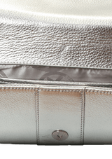 METTALIC BUCKLE CLUTCH BAG