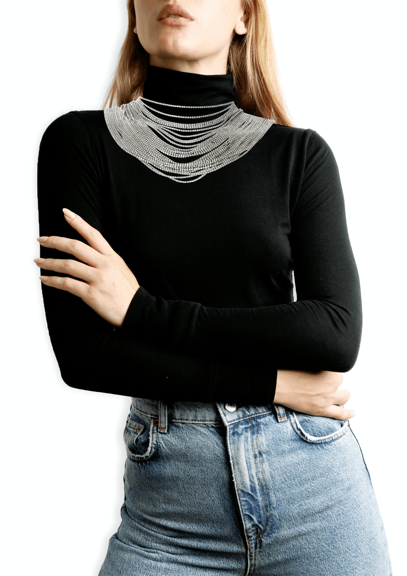 MULTI CHAIN CHOKER NECKLACE