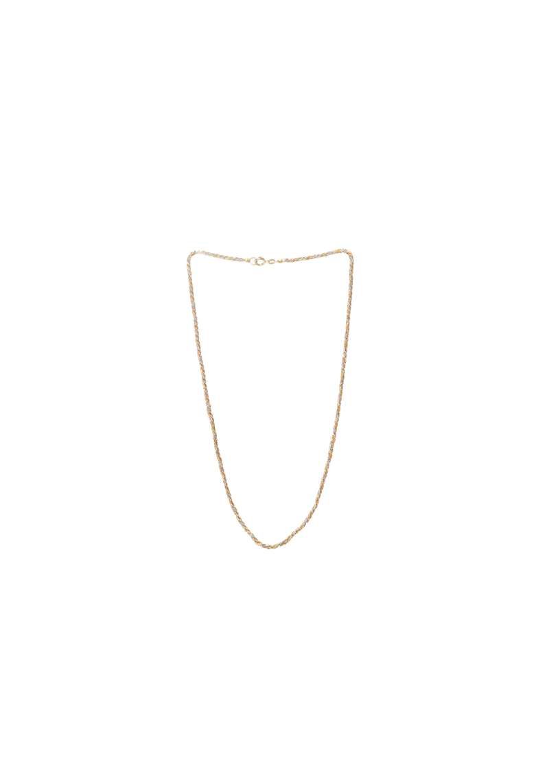 TRI-COLOR TWISTED CHAIN 18K NECKLACE