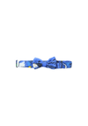 Blue Printed Silk Mini Bow Tie