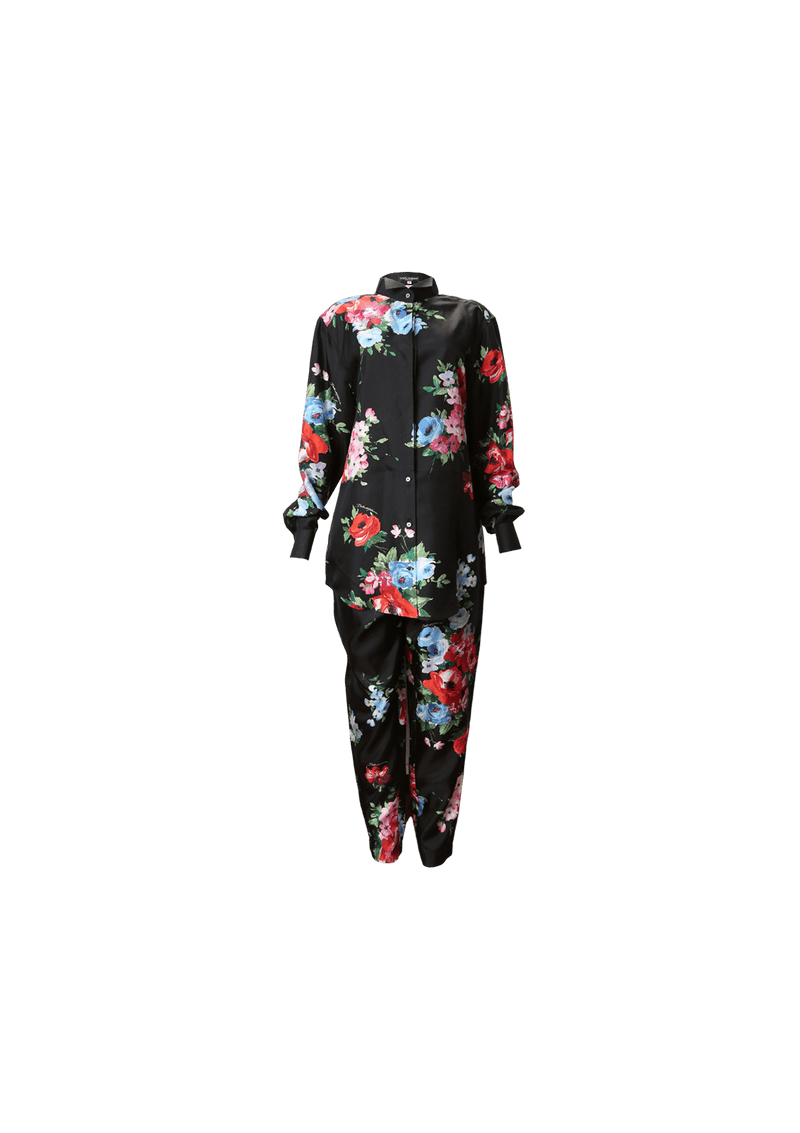 SILK FLORAL PANT SET 38/42