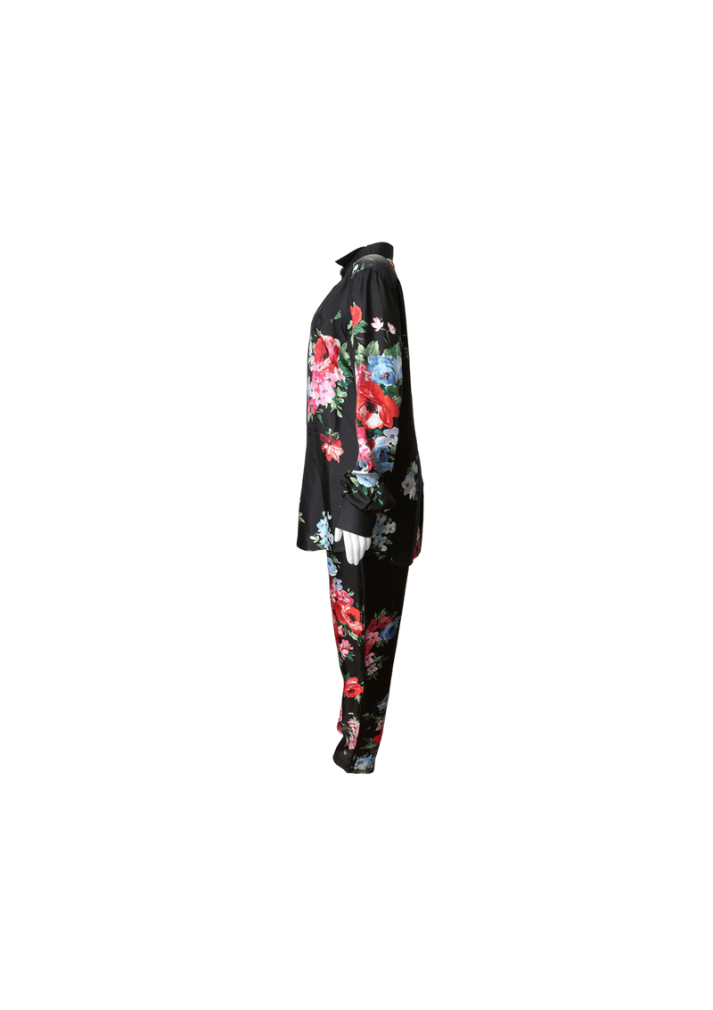 SILK FLORAL PANT SET 38/42