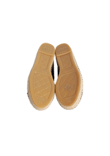 INTERLOCKING CC LOGO LEATHER ESPADRILLES 36