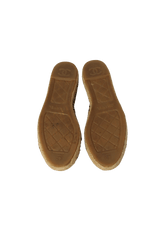 INTERLOCKING CC LOGO LEATHER ESPADRILLES 38