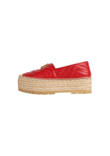 DOUBLE G PLATFORM ESPADRILLES 36