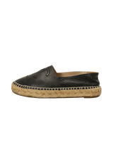 CC LOGO LEATHER ESPADRILLES 33