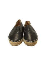 CC LOGO LEATHER ESPADRILLES 33