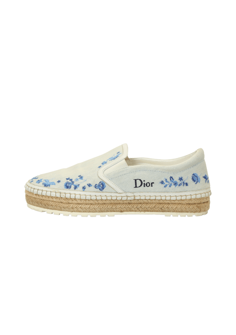 FLORAL PRINT ESPADRILLES 36.5