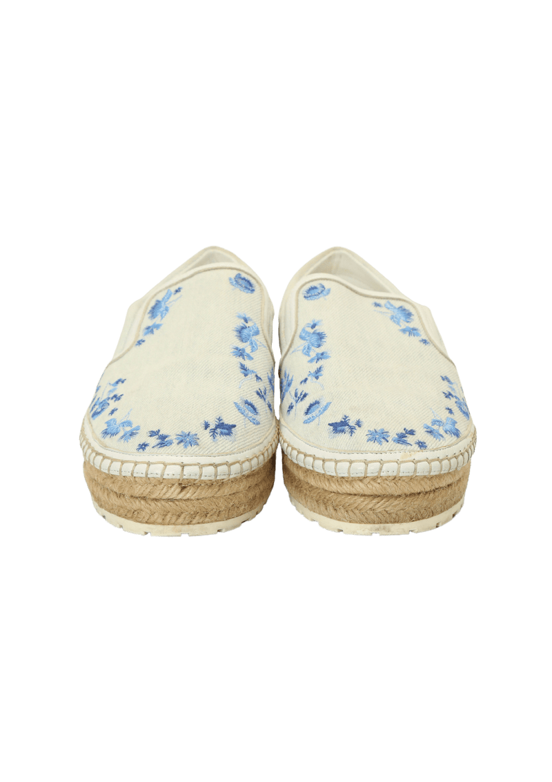 FLORAL PRINT ESPADRILLES 36.5