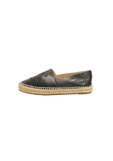 INTERLOCKING CC LOGO LEATHER ESPADRILLES 37