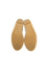 INTERLOCKING CC LOGO LEATHER ESPADRILLES 37