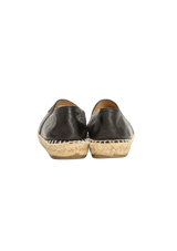 INTERLOCKING CC LOGO LEATHER ESPADRILLES 37