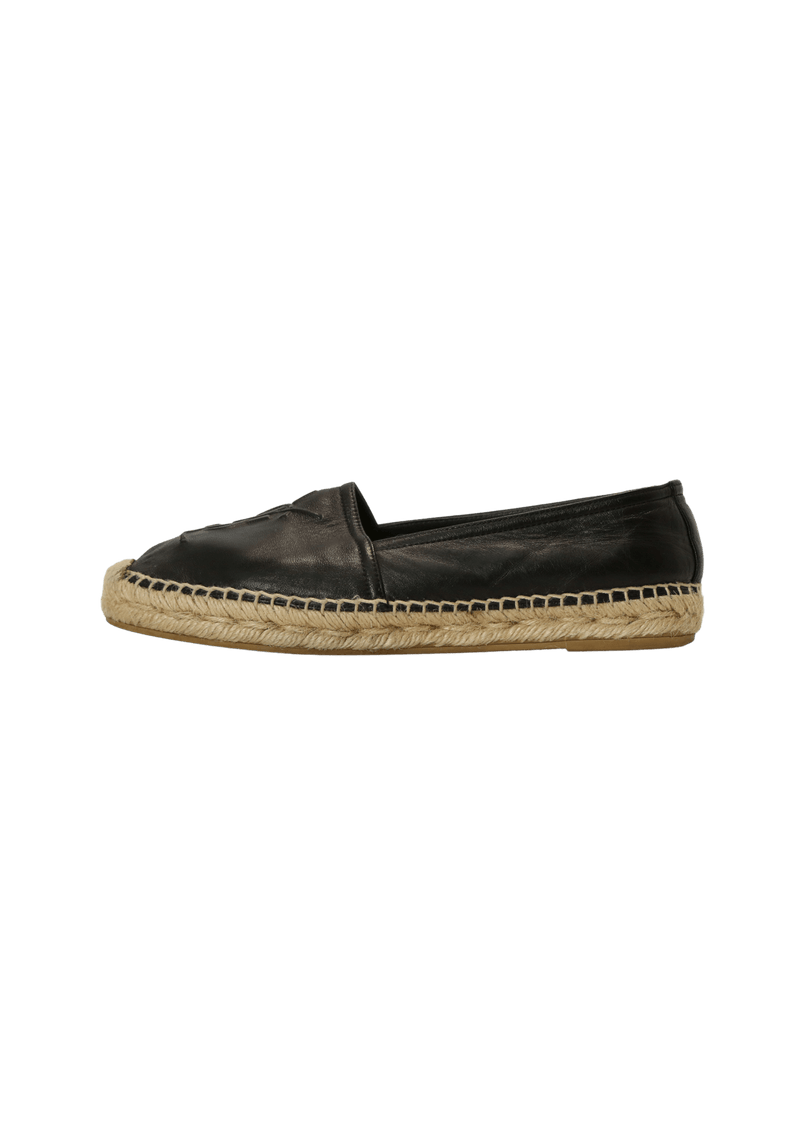 LEATHER MONOGRAM ESPADRILLES 33