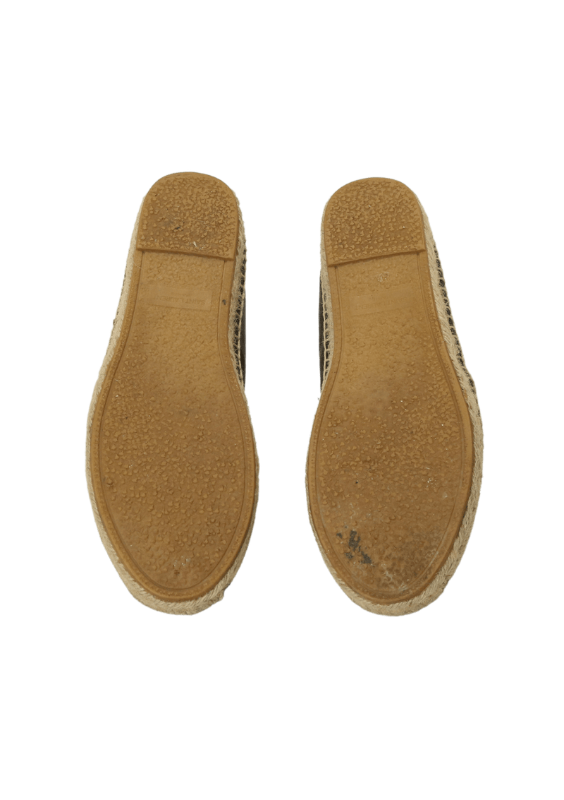 LEATHER MONOGRAM ESPADRILLES 33