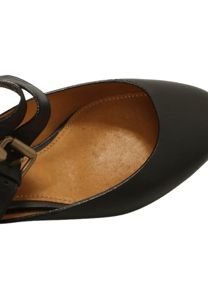 LEATHER BALLET FLATS 36