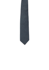 PRINTED CROWNS SILK TIE