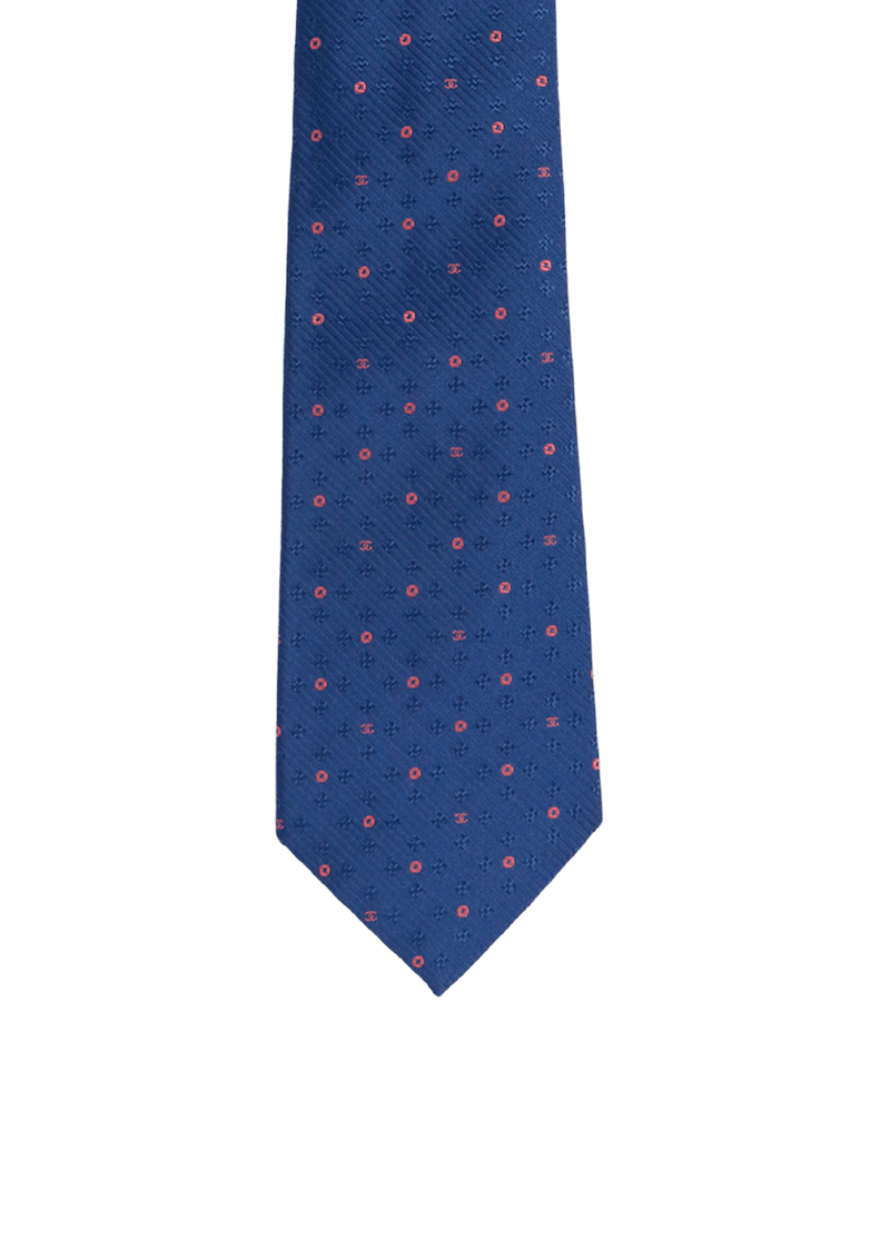 SILK CC LOGO PRINTED TIE