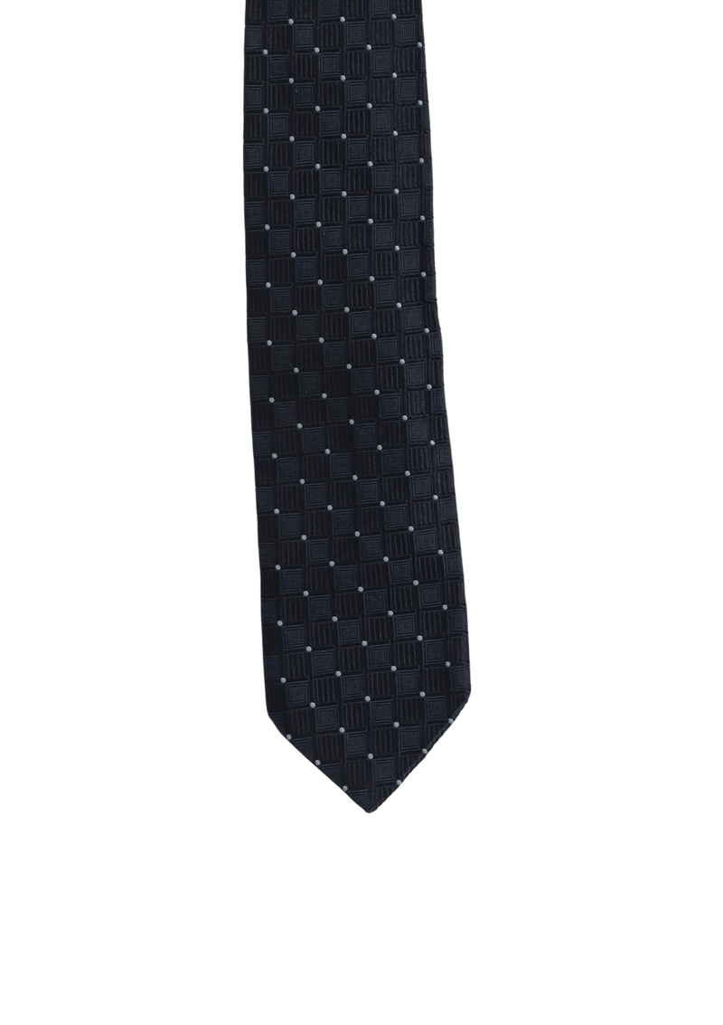 GEOMETRIC PATTERN SILK TIE