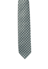 GEOMETRIC PATTERN SILK TIE