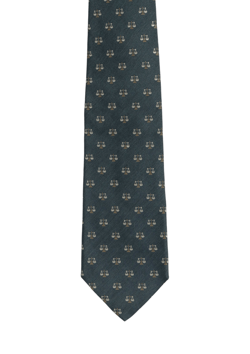 JUSTICE PATTERN SILK TIE