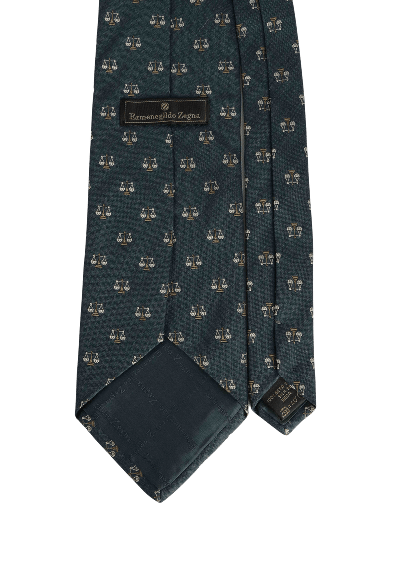 JUSTICE PATTERN SILK TIE