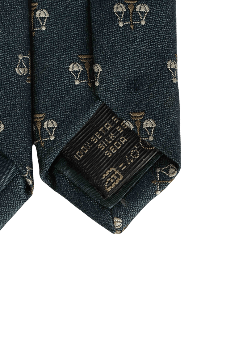 JUSTICE PATTERN SILK TIE