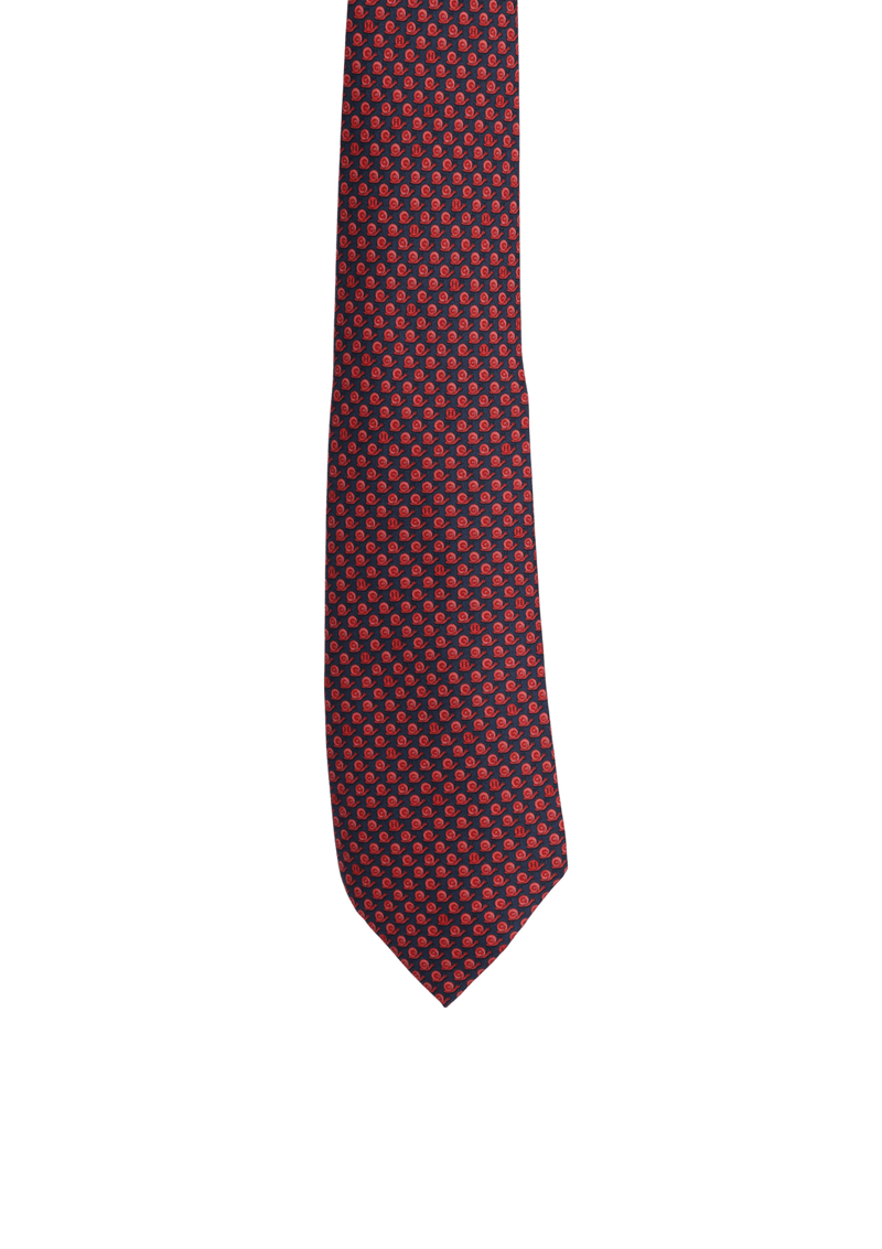 SNAIL PRINTED SILK TIE