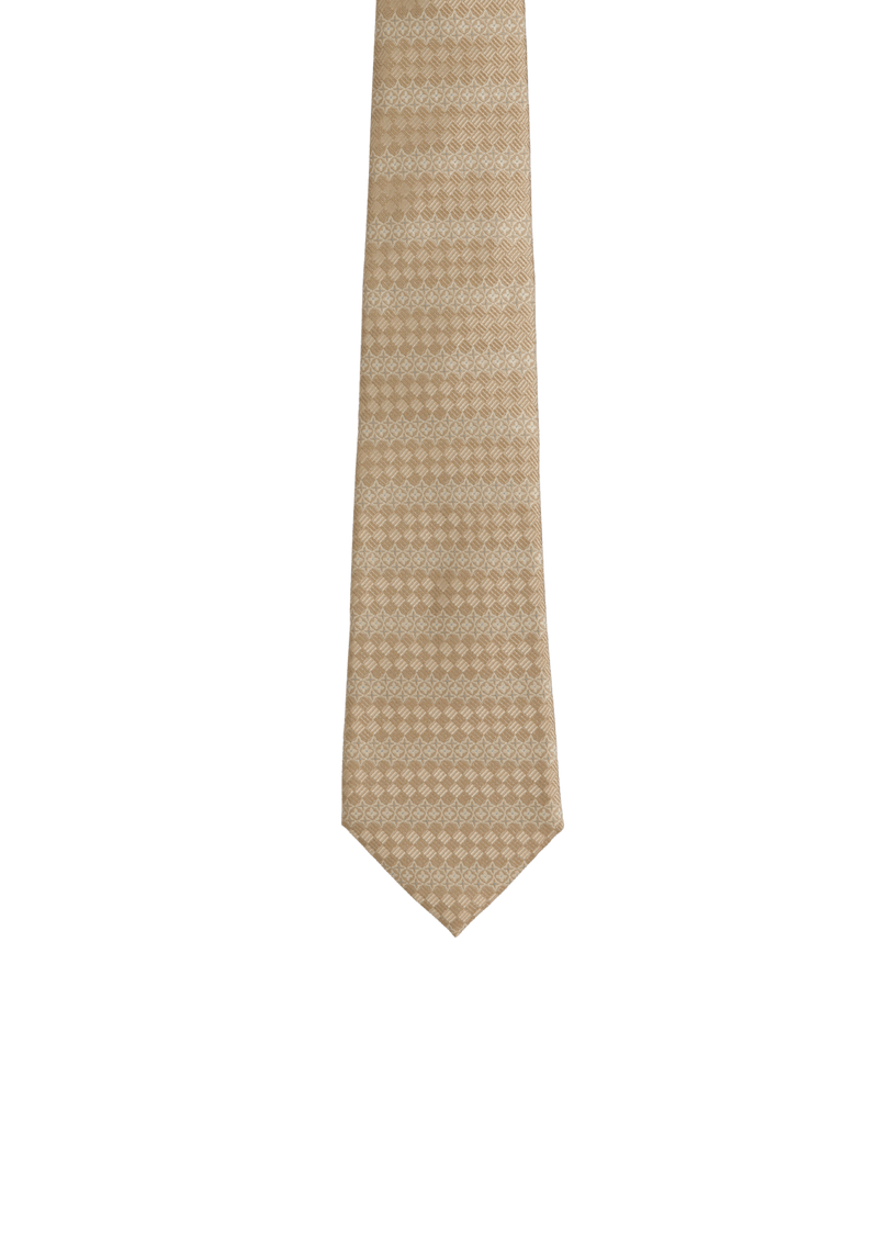 MONOGRAM PATTERN SILK TIE