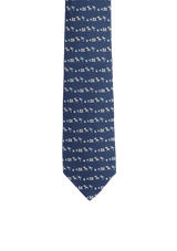 BEACH PRINTED SILK TIE